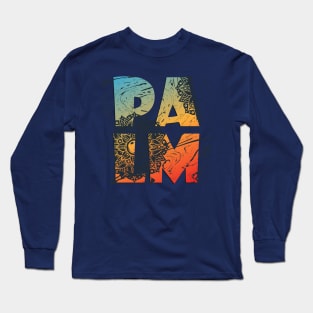 Palm Sunset Summer Long Sleeve T-Shirt